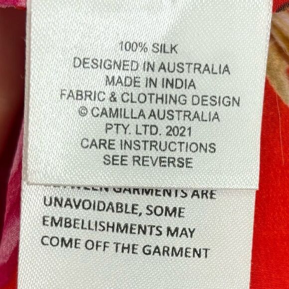 NWT Camilla  Red Frill Off Shoulder Top in Italian Rosa - Picture 15 of 15